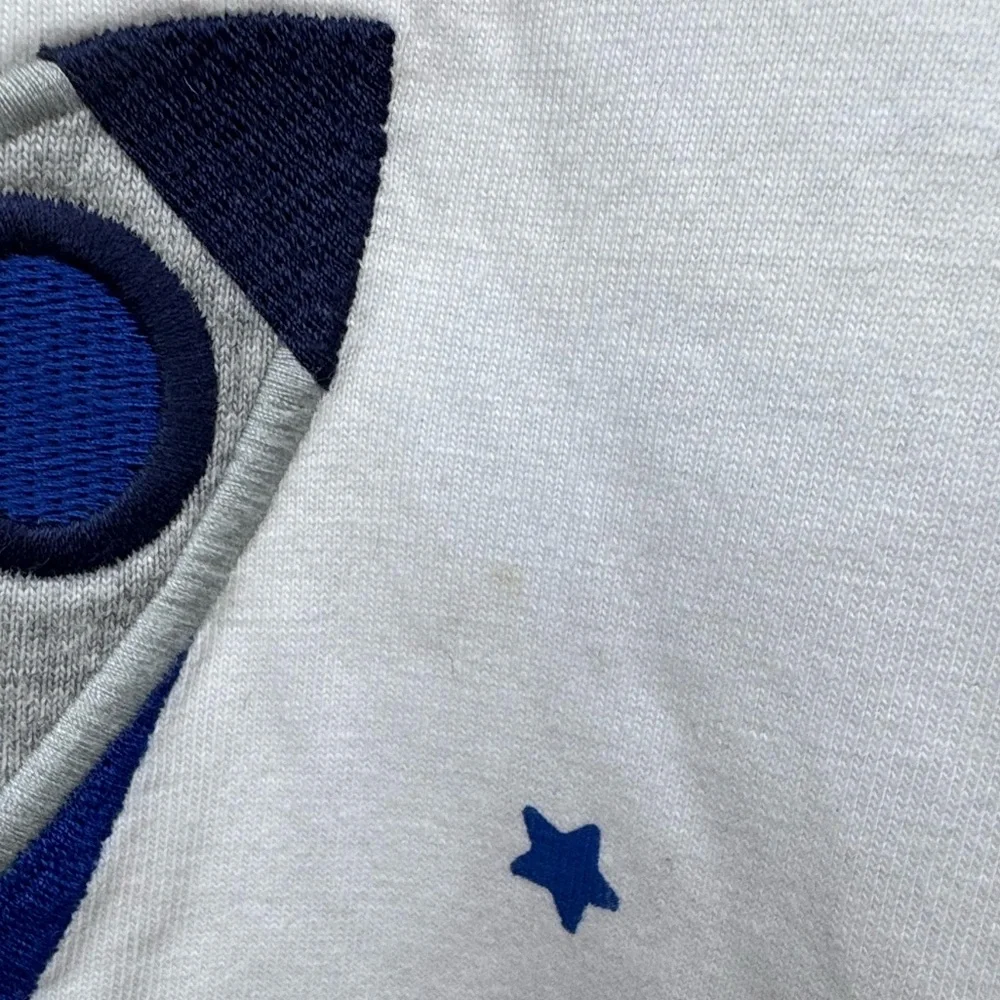 Gymboree White Tee with Rainbow Rocket Design size 12
